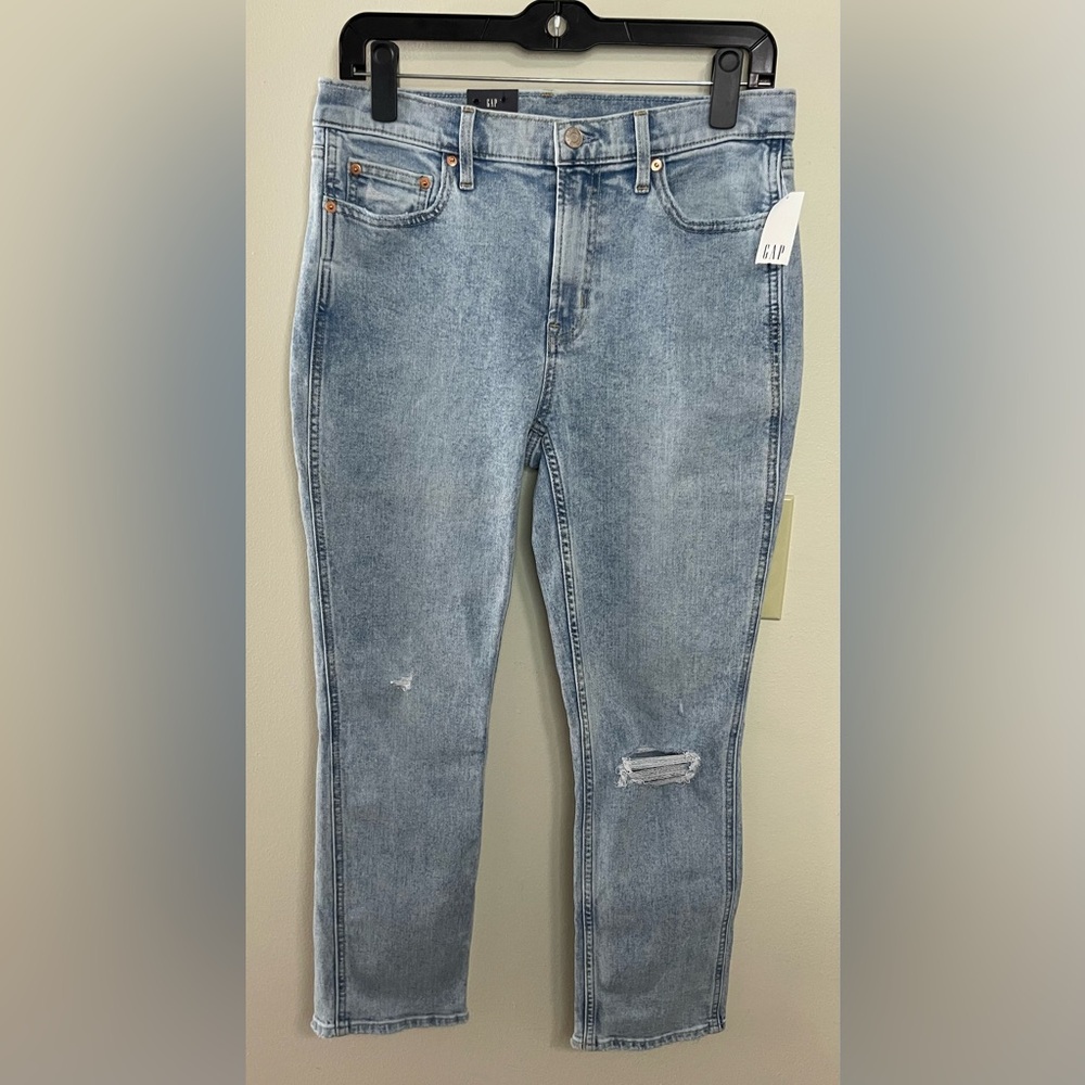 Gap Vintage Slim Mid Rise Slim Stretch Denim Distressed Jeans Pant Size 30. NWT - Picture 7 of 17